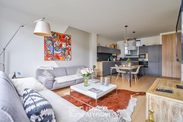 Appartement contemporain avec jardin partagé