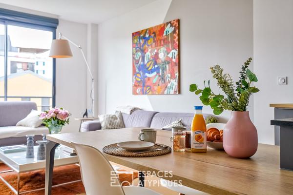 Appartement contemporain avec jardin partagé