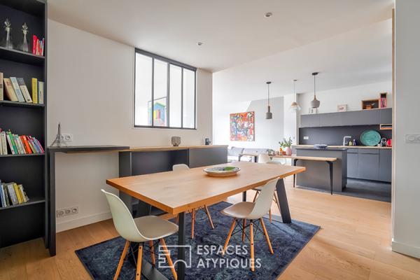 Appartement contemporain avec jardin partagé