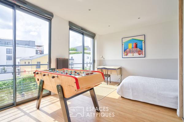 Appartement contemporain avec jardin partagé