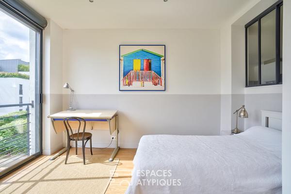 Appartement contemporain avec jardin partagé
