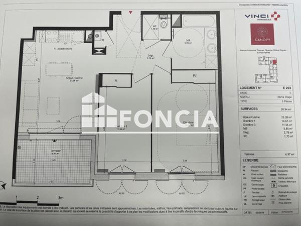 Location Appartement 3 pièces 59.94 m² - RESIDENCE CANOPY Hyeres 83400