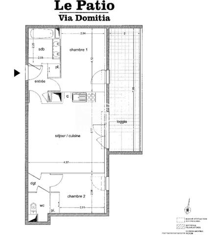 Appartement T3 57m2 lumineux et moderne avec place de parking