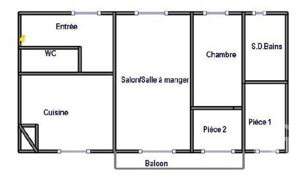 Appartement F3 à vendre  4 pièces - 64,60 m2 PARIS - 75010