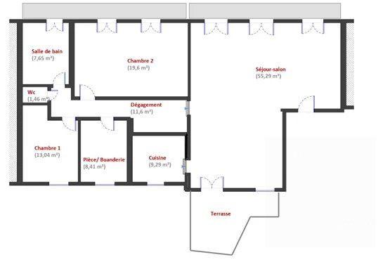 03200 VICHY - APPARTEMENT-  4 PIÈCES  AVEC 2 BALCONS -TERRASSE -BOX ET CAVE -COEUR DE VILLE