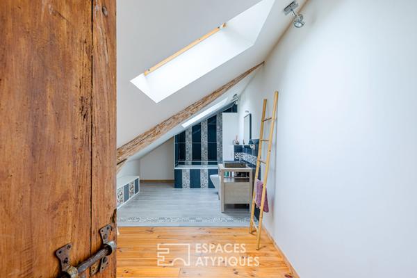 Maison de village de caractère et son atelier indépendant au coeur de Bouafle