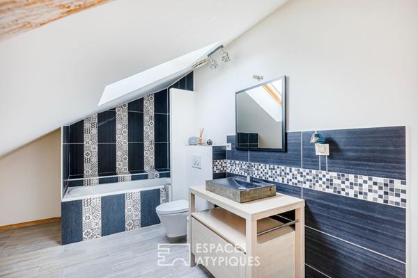 Maison de village de caractère et son atelier indépendant au coeur de Bouafle