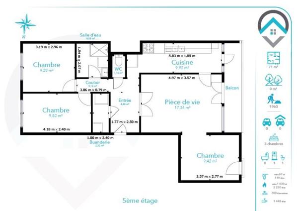 Vente / Appartement T4 à Le Mée-sur-Seine (77350)