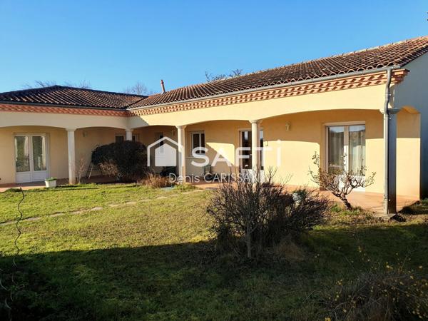 Maison 6 pièces plain-pied + piscine + grand terrain avec fruitiers