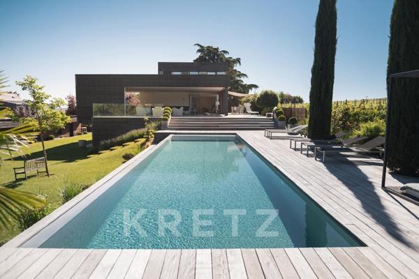 BEBLENHEIM (68980) - VILLA D'ARCHITECTE - PISCINE - SAUNA - AU COEUR DES VIGNES - VUE DÉGAGÉE - ENVI