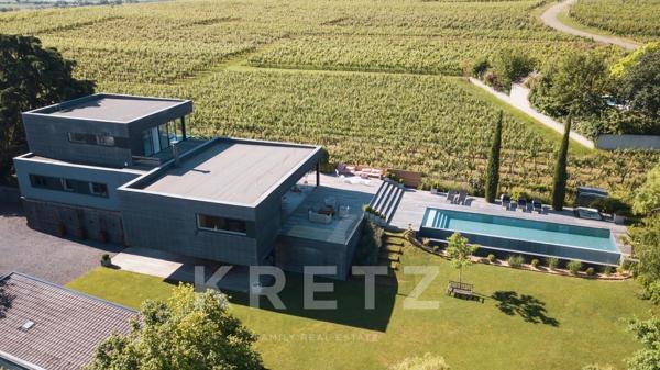 BEBLENHEIM (68980) - VILLA D'ARCHITECTE - PISCINE - SAUNA - AU COEUR DES VIGNES - VUE DÉGAGÉE - ENVI