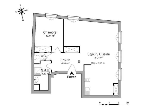 Location Appartement 2 pièces 58.89 m² - 4 RUE ARMAGNAC Carcassonne 11000