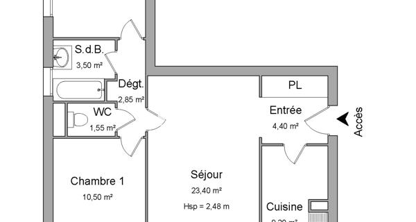 Location Appartement 3 pièces 65.15 m² - Verneuil-sur-seine 78480