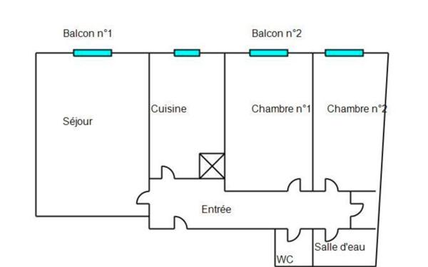 Appartement à vendre    3 pièces • 55,73 m2 Nice