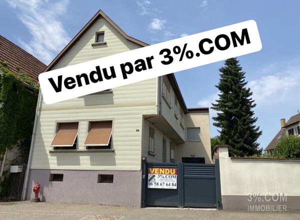 3%.COM Grande maison familiale avec 4/5 chambres - terrasse et jardinet Schwindratzheim (67270)