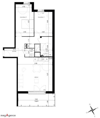 Appartement à NOTRE-DAME-DE-BONDEVILLE, 76960 - 3 pièces 71m²