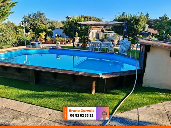 Maison à vendre à Balaruc-le-Vieux, années 80, avec jardin, piscine et vue dégagée