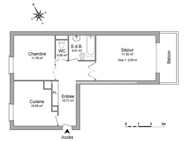 Location Appartement 2 pièces 55.53 m² - 6/8 RUE GERICAULT Angers 49000