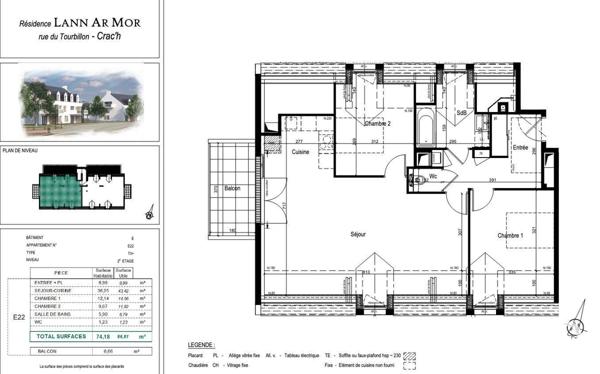 Appartement à vendre 3 pièces 74 m² Crach