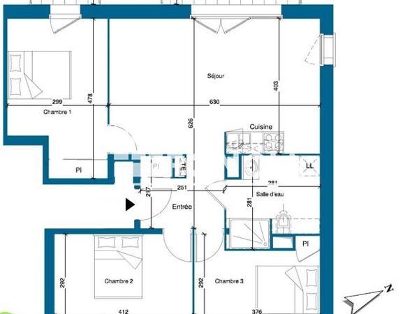 Location Appartement 4 pièces 72.5 m² - ODETTE PAIN - LE PATIO PHASE 2 Bondy 93140