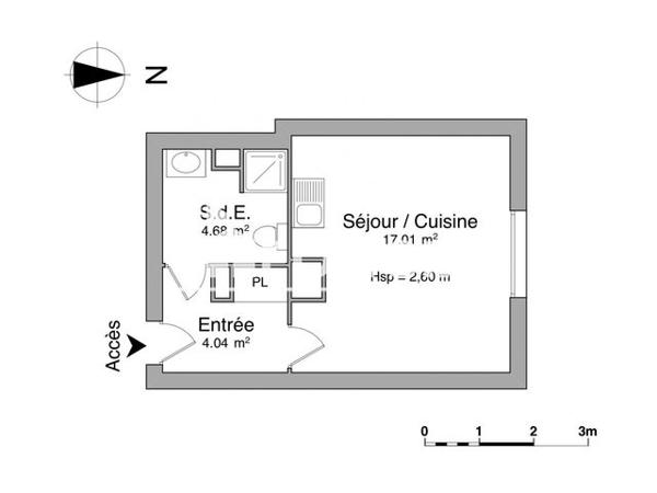 Location Studio 25.73 m² - RUE DU FAUBOURG SAINT LEGER Evreux 27000