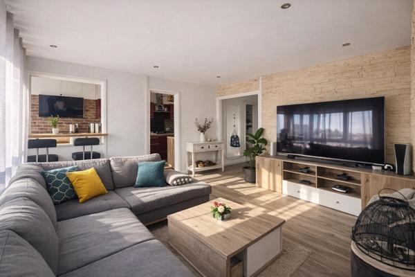 Appartement T4 entièrement rénové, Cave et Parking