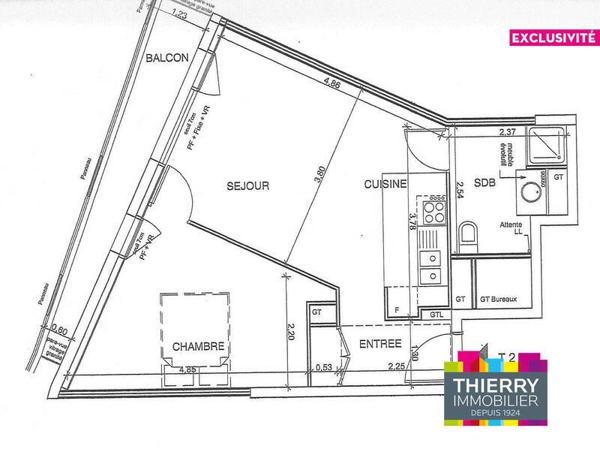 Appartement 2 pièces - 44200 Nantes -  Gare Sud