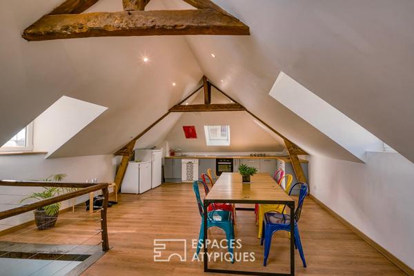 Duplex inversé dans un ancien bâtiment professionnel