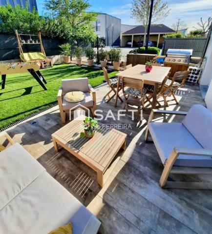 Maison familiale de 2016 – Suite parentale, salon parquet chaleureux & jardin avec terrasse