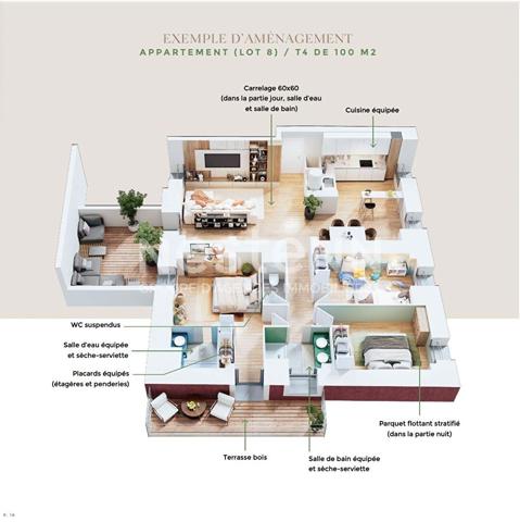 LA FRANQUI - APPARTEMENT T2 DE 54 m2 AVEC PLACE DE PARKING -