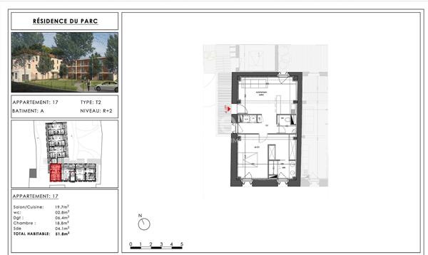 LA FRANQUI - APPARTEMENT T2 DE 54 m2 AVEC PLACE DE PARKING -