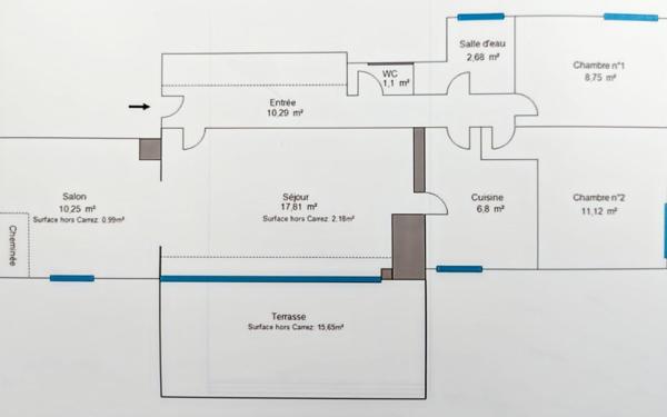 Appartement à vendre    3 pièces • 69 m2 Beausoleil