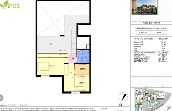 Châteauneuf-de-Grasse – 5P Duplex avec grand terrasse – Résidence neuve face au golf