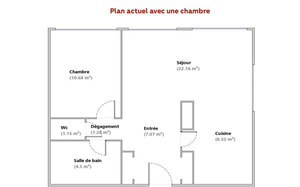 Appartement à vendre    2 pièces • 53,16 m2 Lyon 6