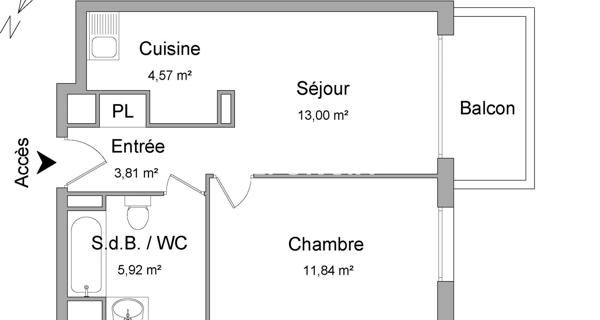 Location Appartement 2 pièces 39.14 m² - Jouy-le-moutier 95280
