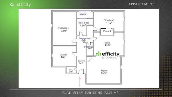 Appartement 4 pièces - 73 m²