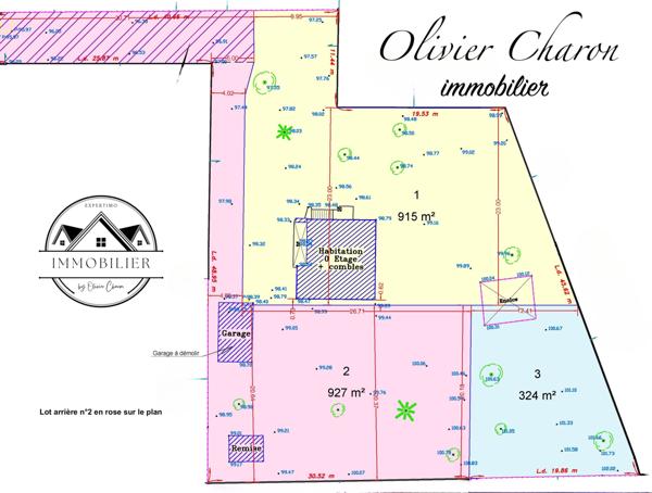 Fourqueux (78112) Terrain à batir 915m2 en lot arrière