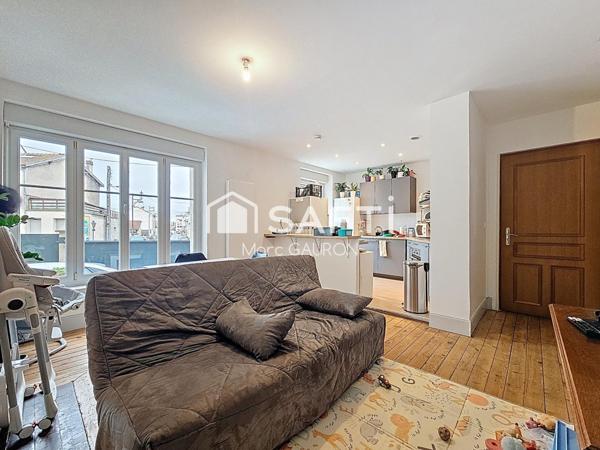 Rare appartement de 68m² avec grand jardin.