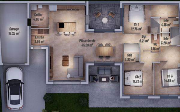 Maison à vendre    4 pièces • 114 m2 Grand-Champ