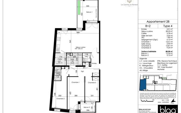 Appartement à vendre    4 pièces •  Arras