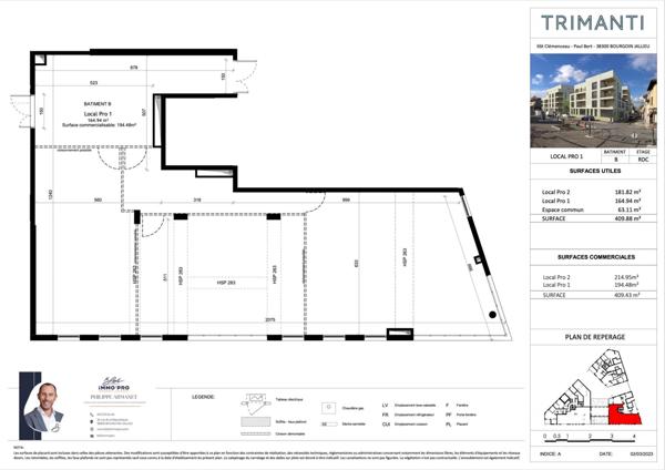 Vente Local commercial 215 m2 à Bourgoin-Jallieu