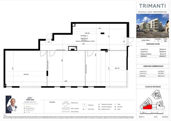 Vente Local commercial 215 m2 à Bourgoin-Jallieu