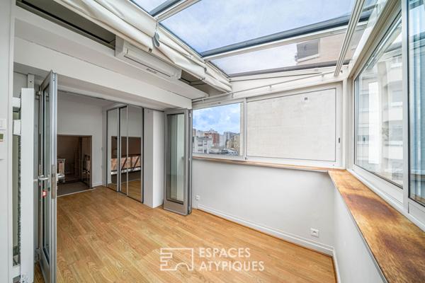 Atelier en dernier étage rue du Moulin Vert