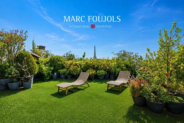 Paris XVI Passy – Penthouse d’exception avec terrasse panoramique de près de 600 m²