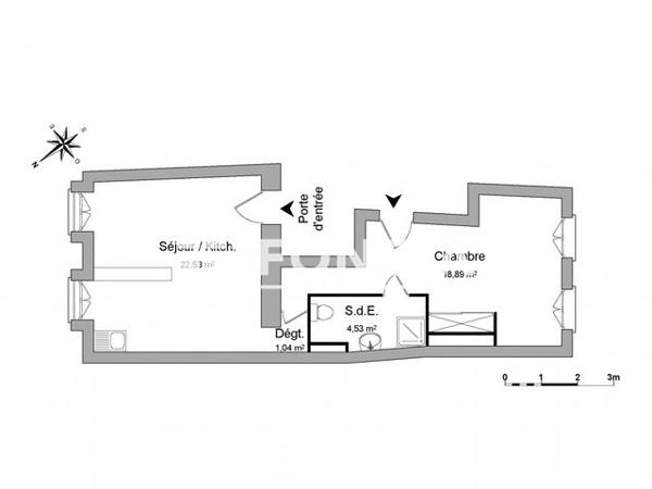 Location Appartement 2 pièces 46.99 m² - 14 PLACE DU 8 MAI 1945 Castres 81100