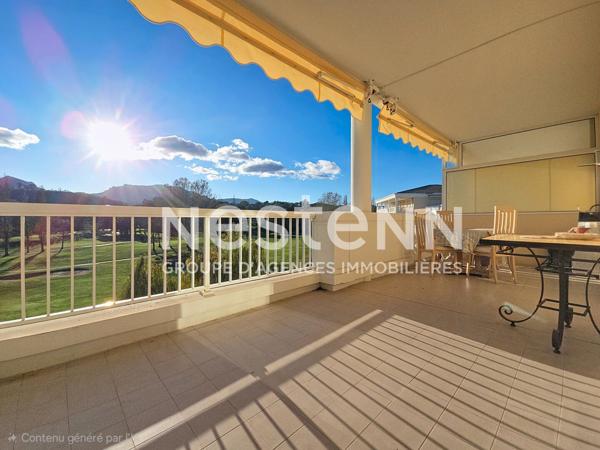 A VENDRE - MANDELIEU - 4P - VUE GOLF AVEC 2 GARAGES ET CAVE