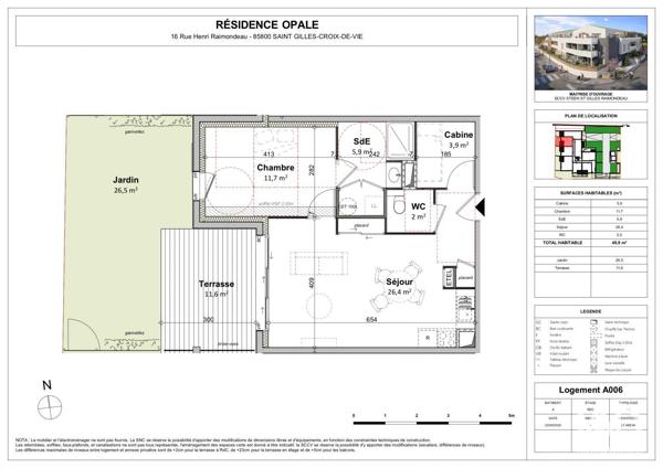 Appartement (neuf) à vendre 2 pièces 50 m² Saint-Gilles-Croix-de-Vie