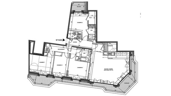 Appartement à vendre 5 pièces 123 m² Puteaux