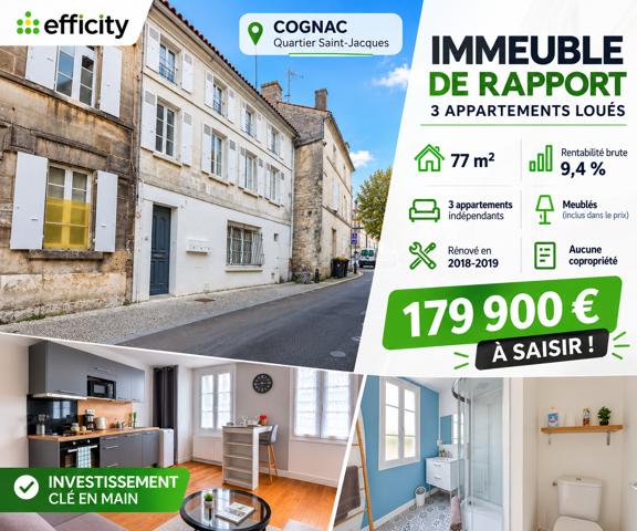 Immeuble
         3 pièces
        - 77 m² 179 900 €*