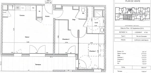 Appartement
         3 pièces
        - 66 m² Exclusivité 210 750 € *